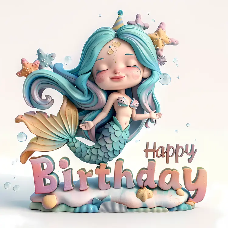 Mermaid with Birthday Starfish