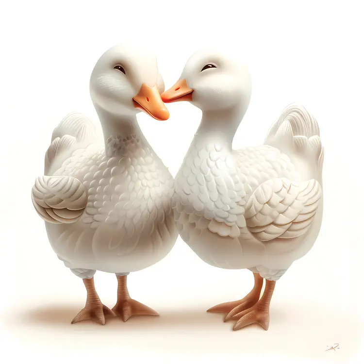 Two White Ducks
