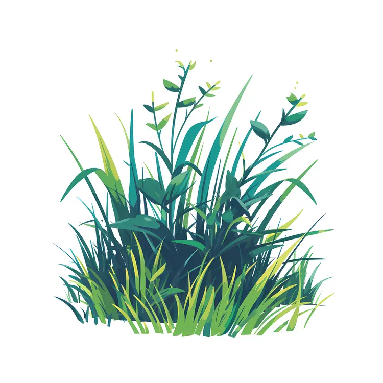 Green Grass Plant Illustration