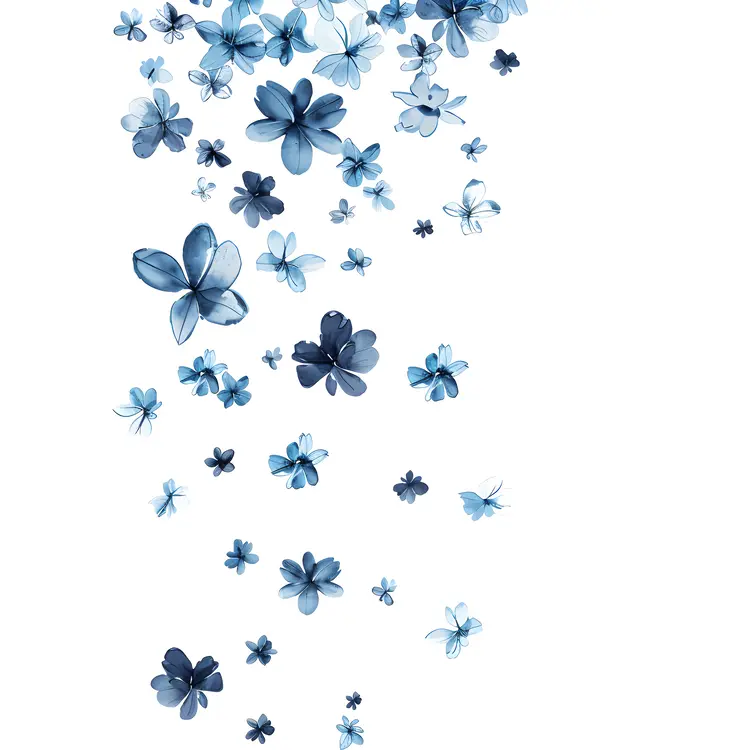 Blue Flowers Falling