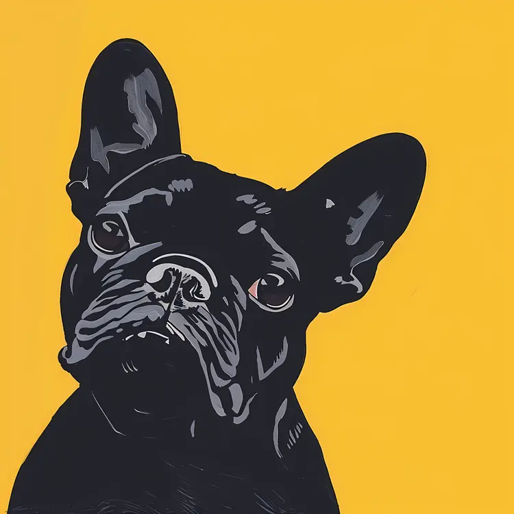 Stylized French Bulldog Art
