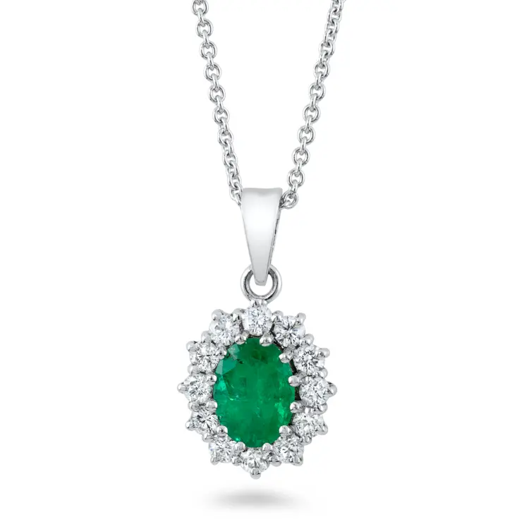Elegant Emerald Pendant Necklace