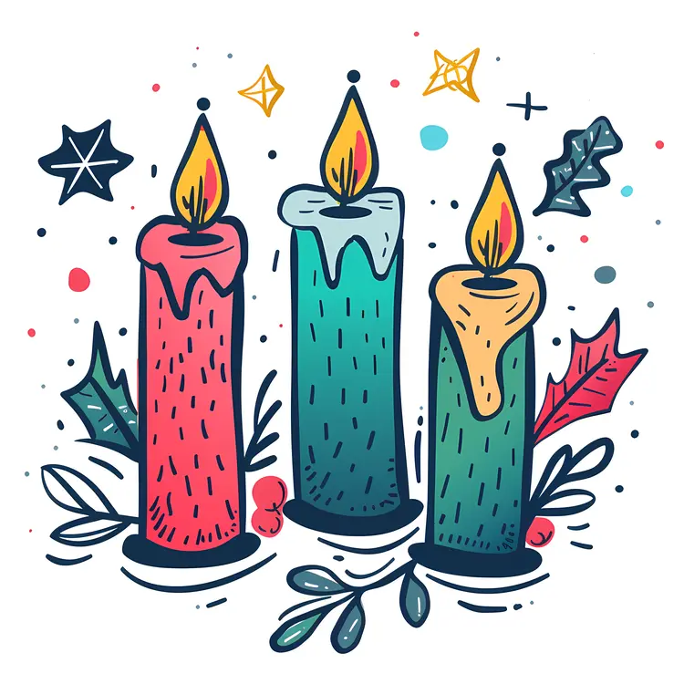 Three Decorative Candles
