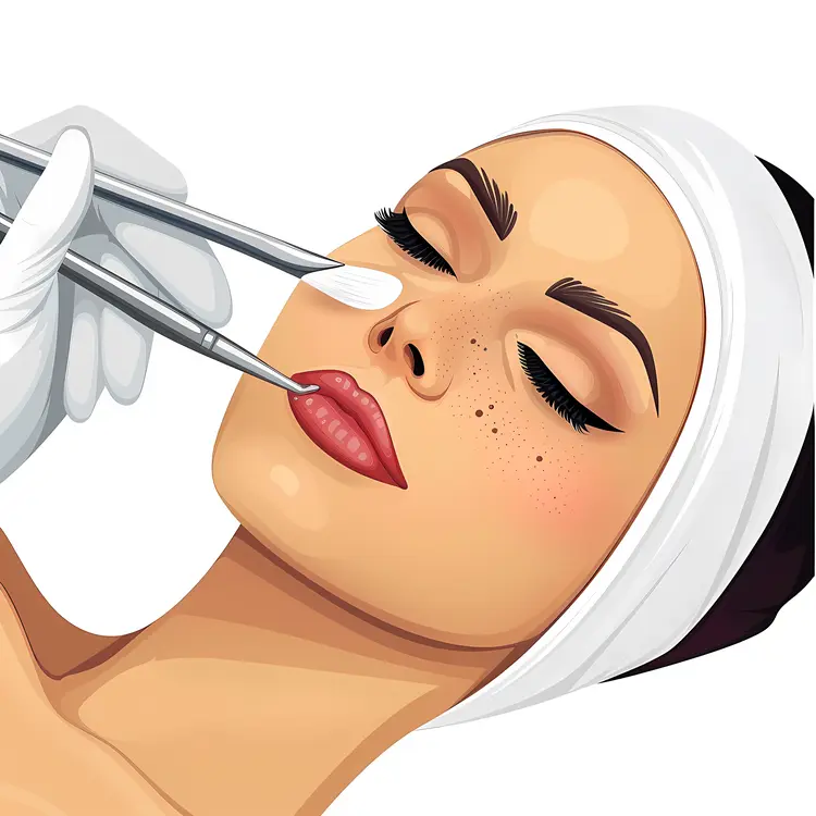Woman Receiving Facial Treatment