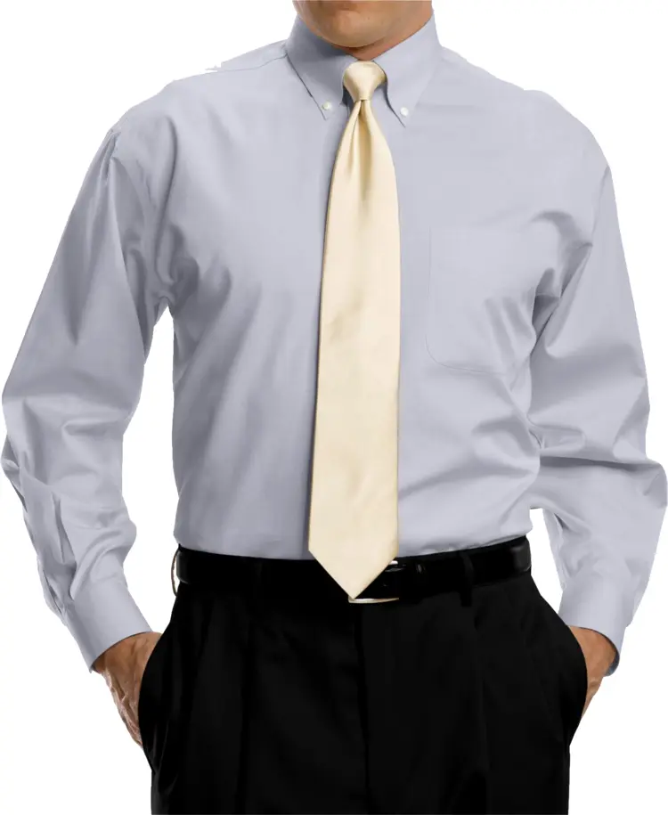 Light Blue Formal Shirt with Cream Tie