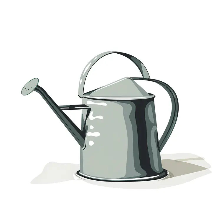 Metal Watering Can Illustration