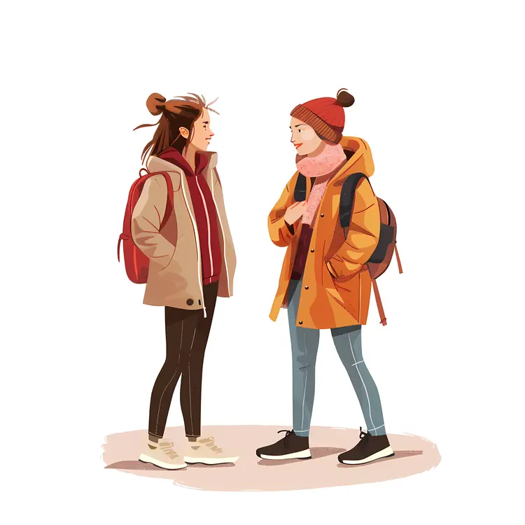 Two Women Having a Conversation