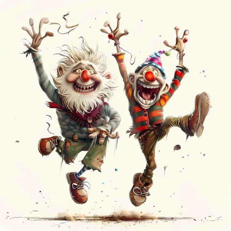 Laughing Clowns Cartoon