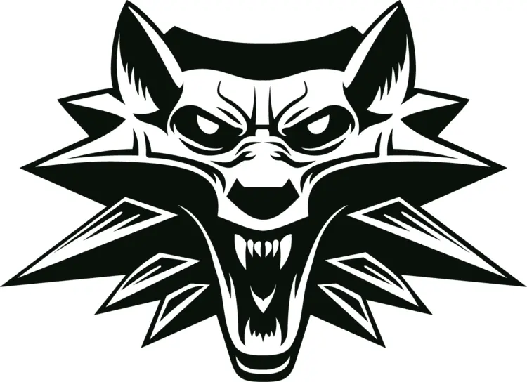 Fierce Black Wolf Emblem