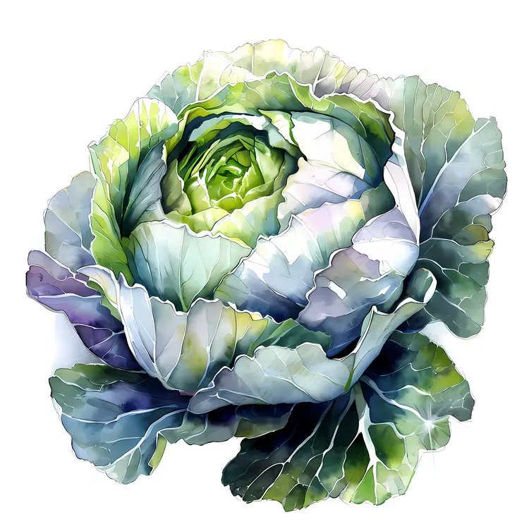 Green Cabbage Illustration