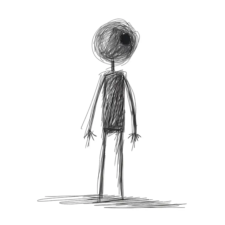 Minimalist Stick Figure Drawing