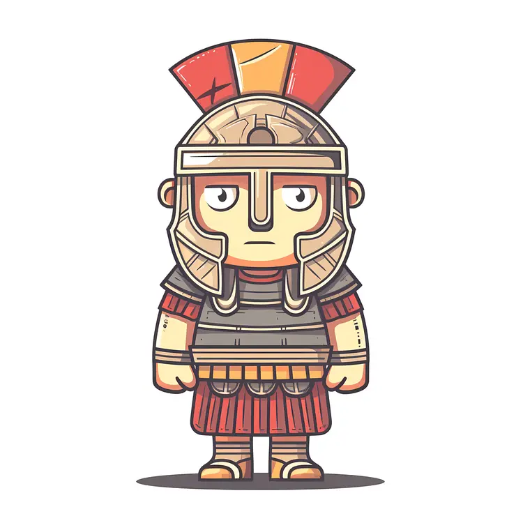 Cute Roman Soldier Cartoon