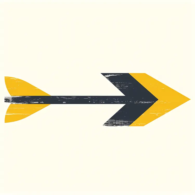 Yellow and Black Arrow Illustration