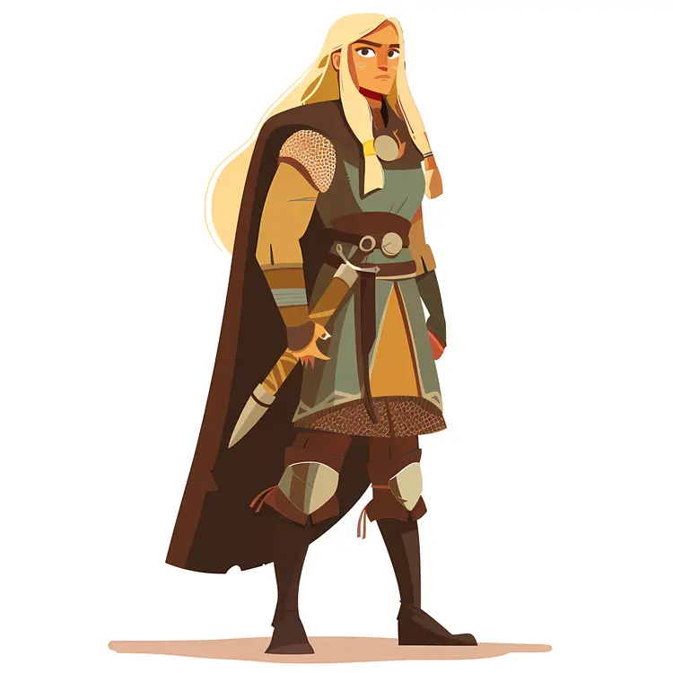 Blonde Viking Warrior in Armor