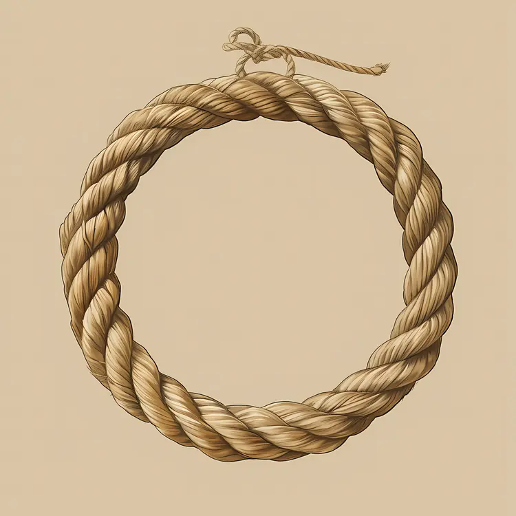 Sturdy Natural Braided Rope Circle