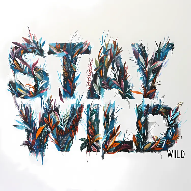 Stay Wild Nature-Inspired Text Art