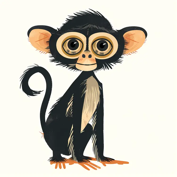 Happy Cartoon Monkey