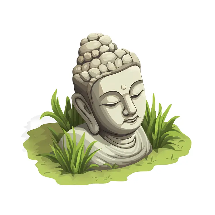 Serene Buddha Statue in Garden
