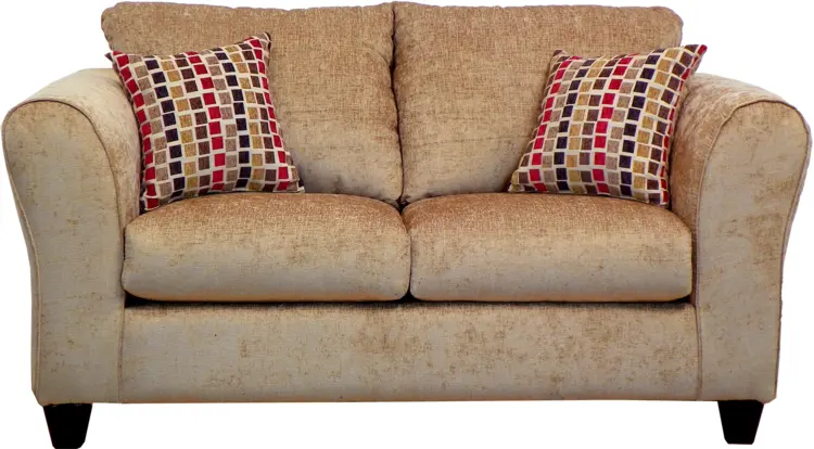 Beige Sofa with Patterned Cushions
