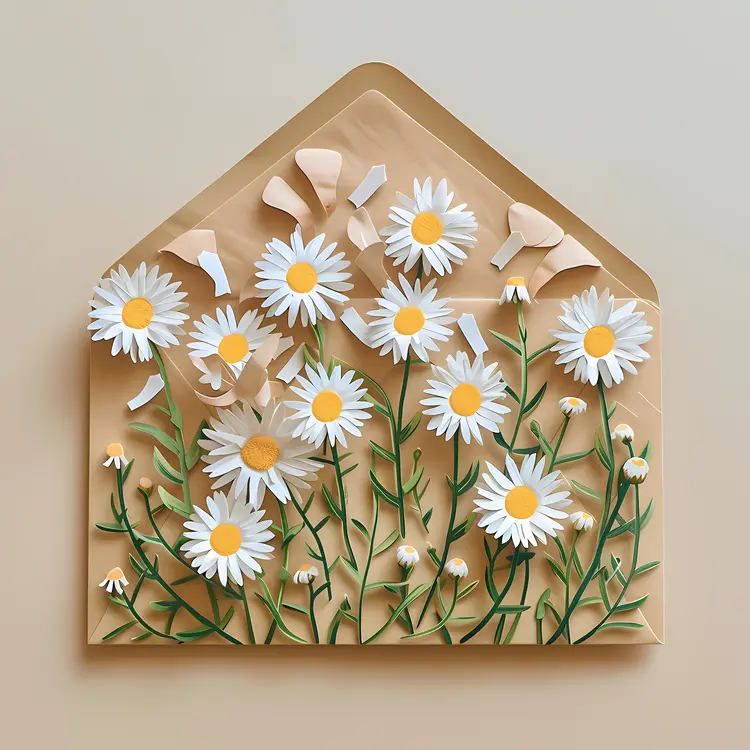 White Daisies in Envelope