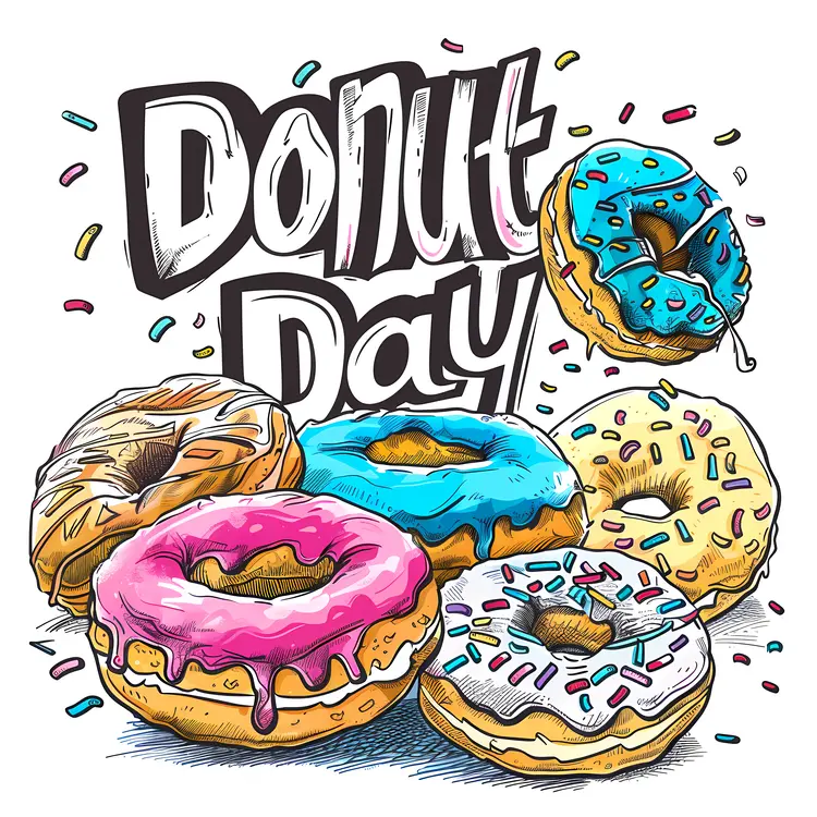 Colorful Donuts for Donut Day