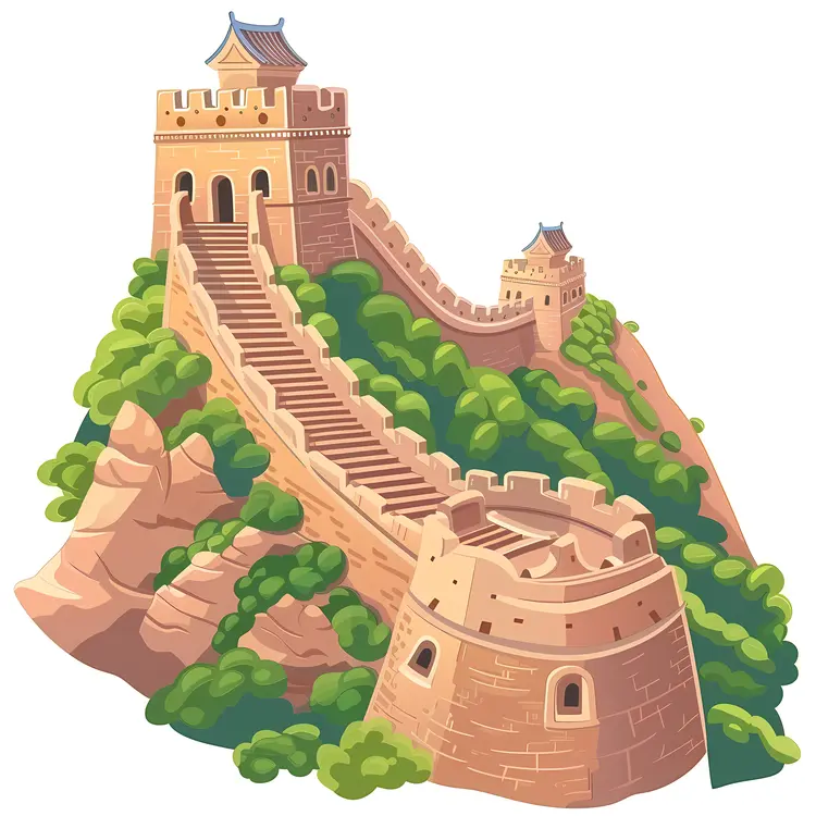 Great Wall of China Cartoon