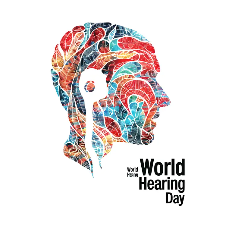 Colorful Silhouette for World Hearing Day