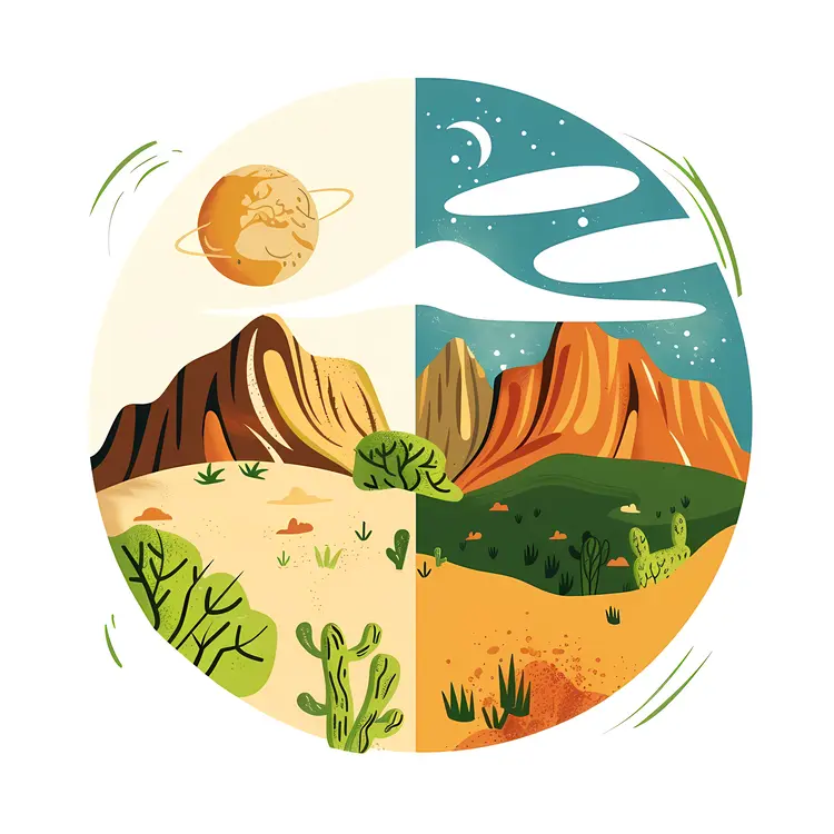 Desert Landscape Illustration