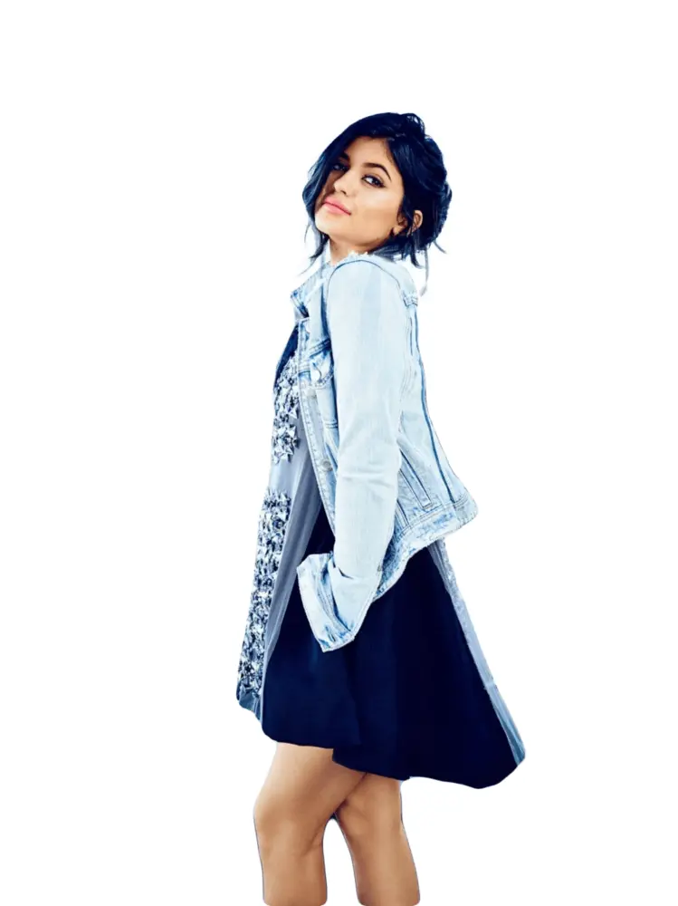 Stylish Woman in Denim Jacket