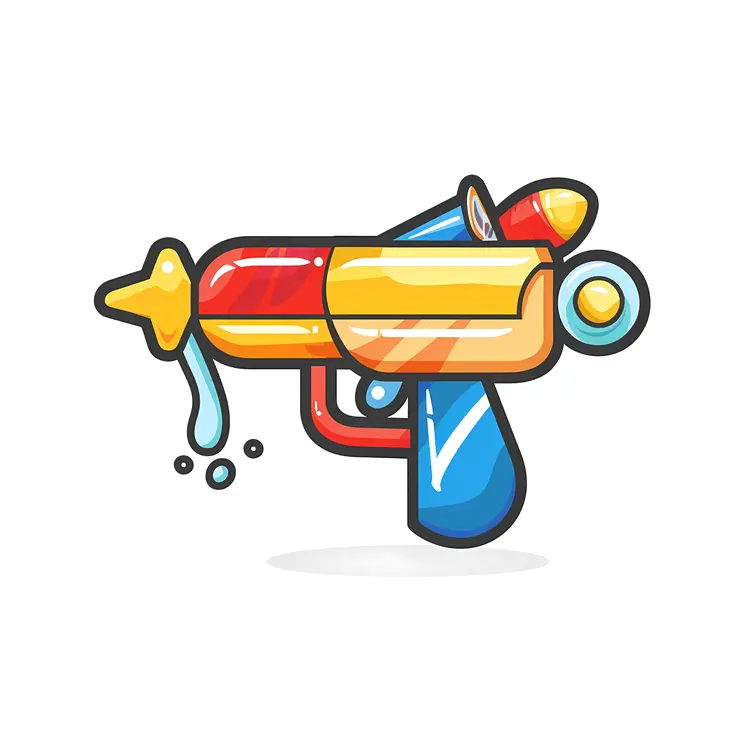 Colorful Water Gun Illustration
