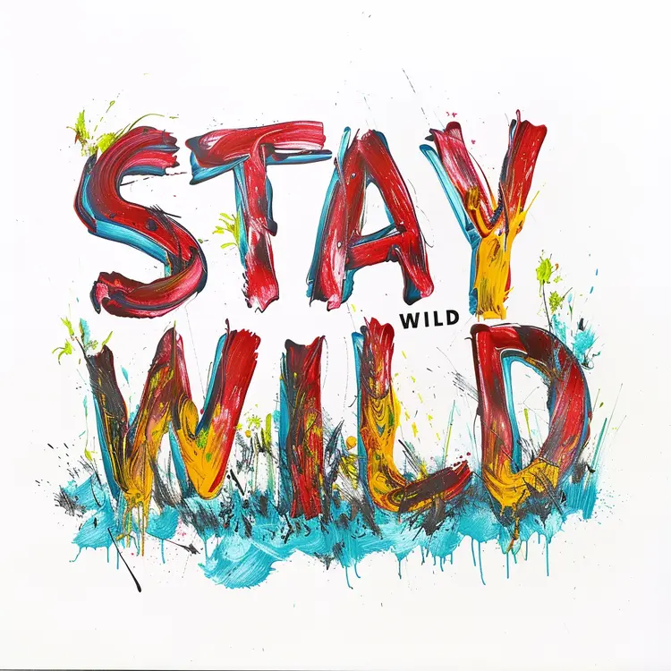 Stay Wild Colorful Typography