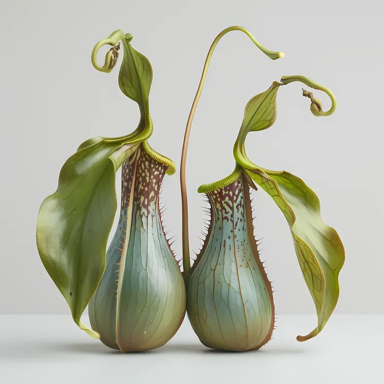 Exotic Green Pitcher Plants