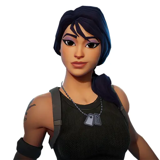 Animated Female Character with Black Hair