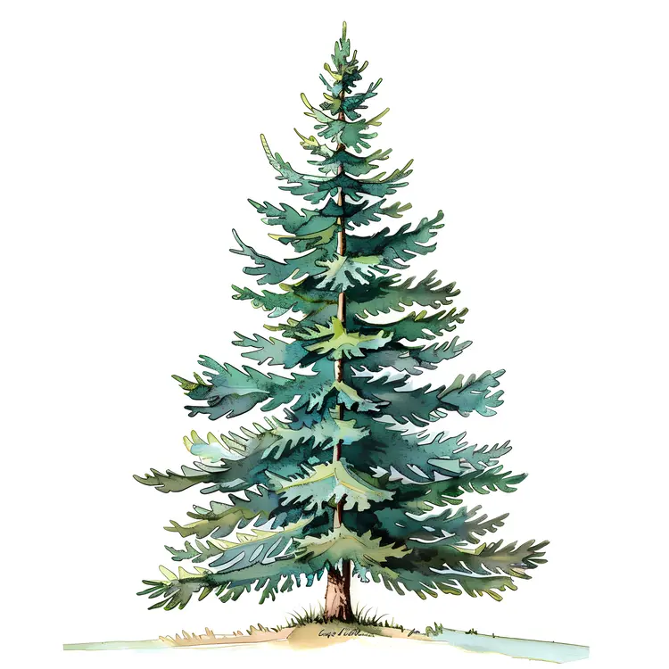 Green Pine Tree in Nature