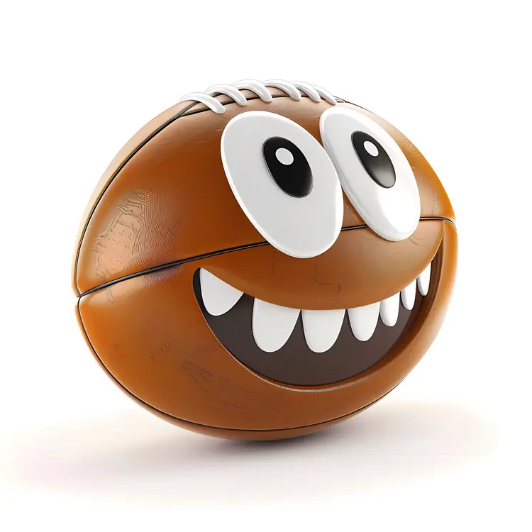 Smiling Football Cartoon