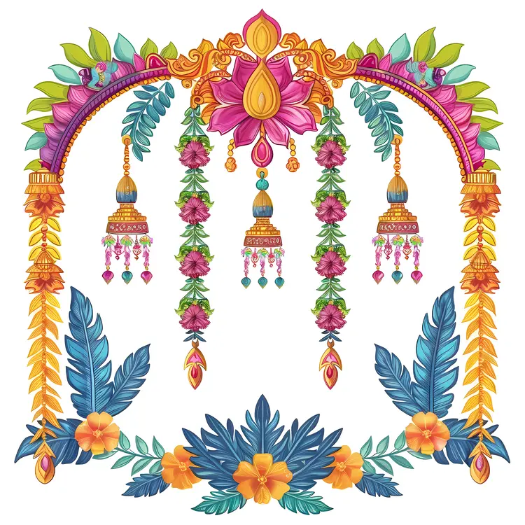 Colorful Floral Arch Decoration