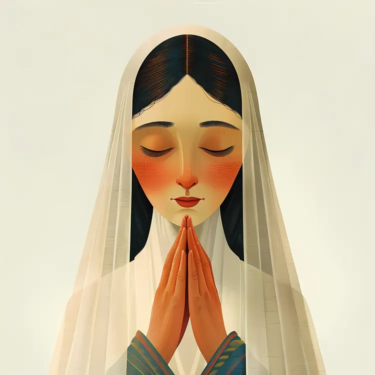 Praying Woman with Veil