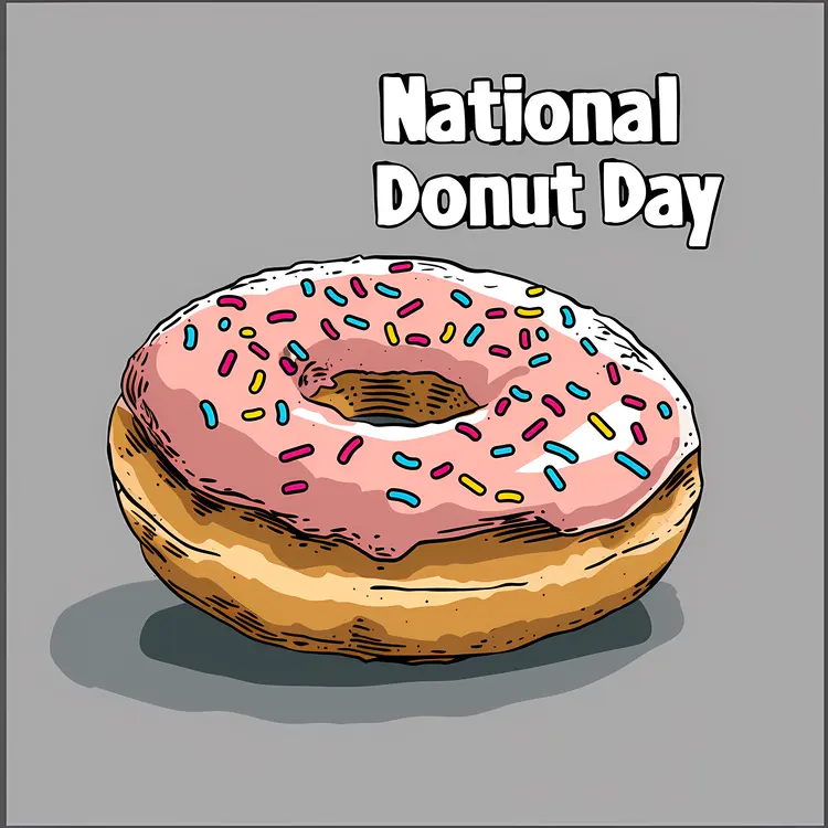 Donut with Sprinkles for National Donut Day