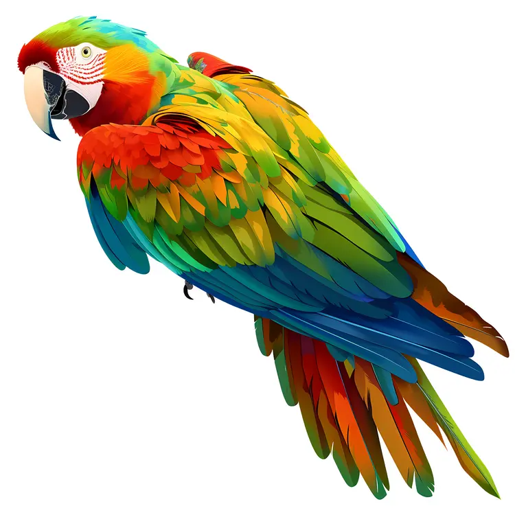 Colorful Parrot on a Branch