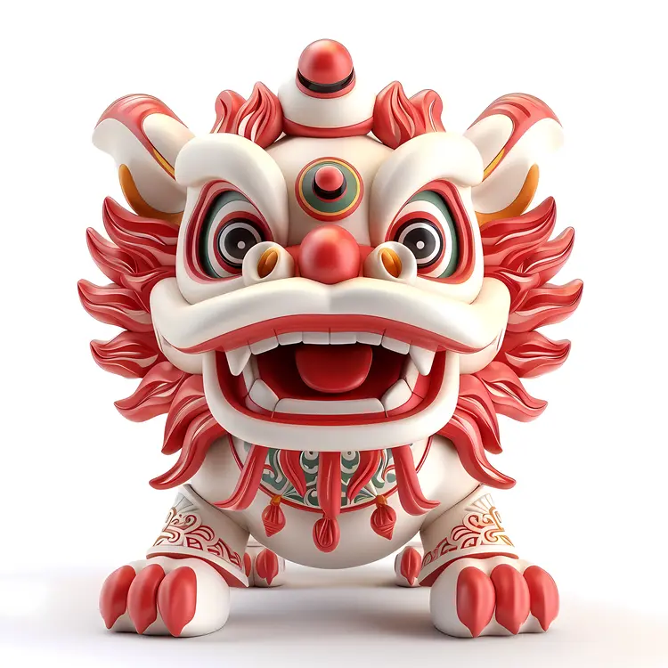 Traditional Chinese Lion Dance Costume