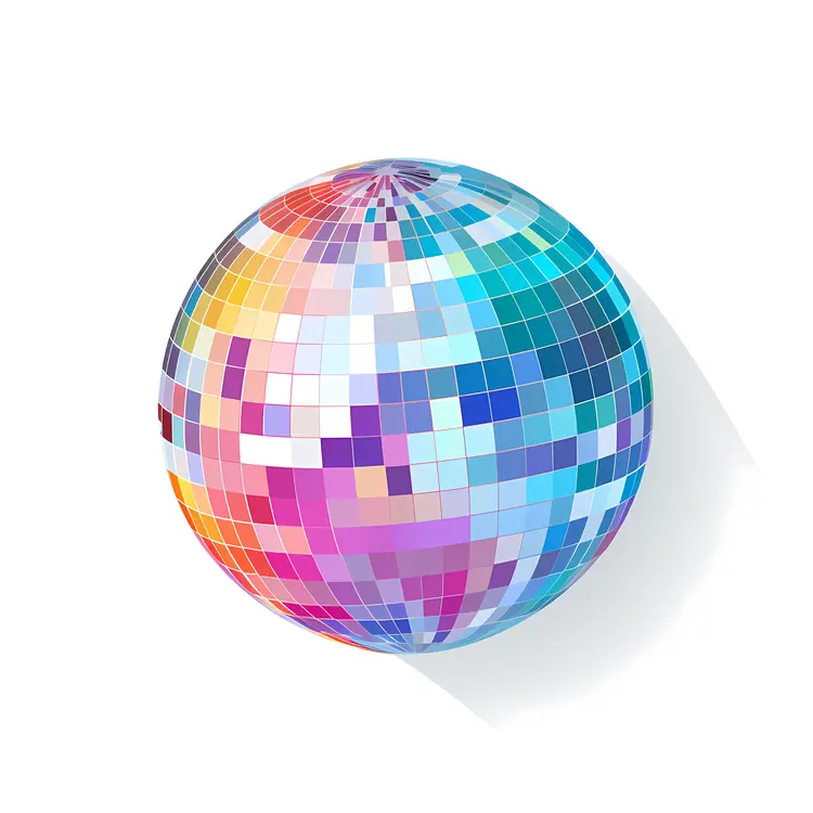 Colorful Reflective Disco Ball for Party Celebrations
