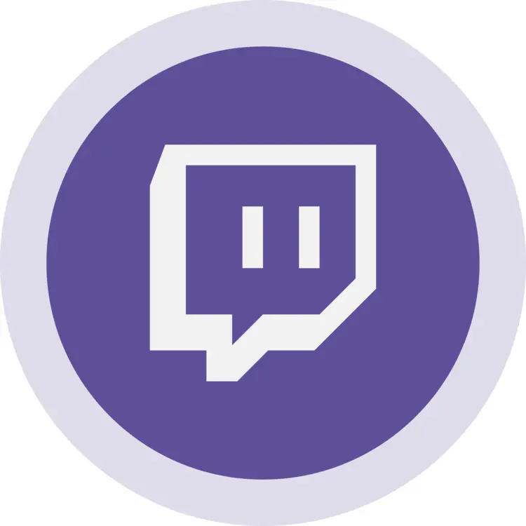 Purple Twitch Logo in Circle
