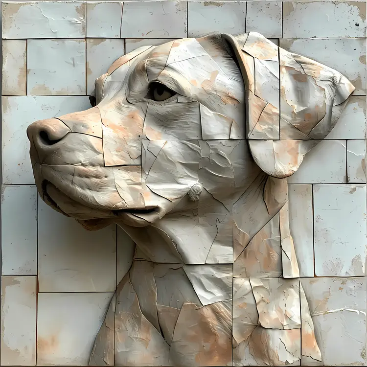 Realistic Dog Sculpture Art