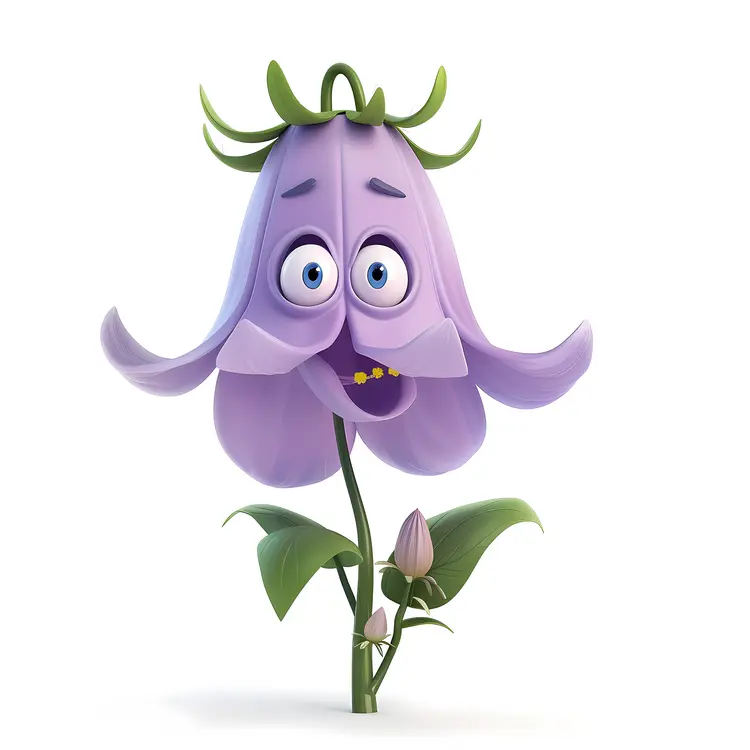 Cute Cartoon Flower with Eyes