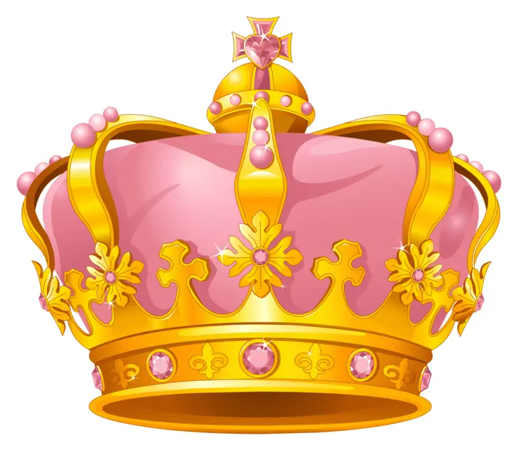 Pink and Gold Crown with Jewels