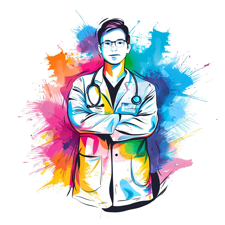 Colorful Doctor Illustration