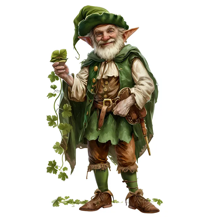 Charming Green Elf Character