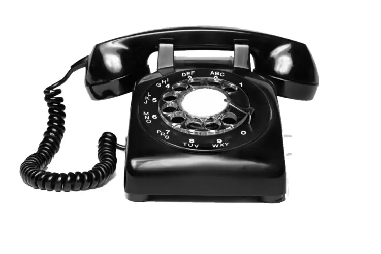 Black Rotary Phone