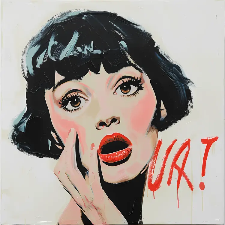 Surprised Woman Pop Art Illustration