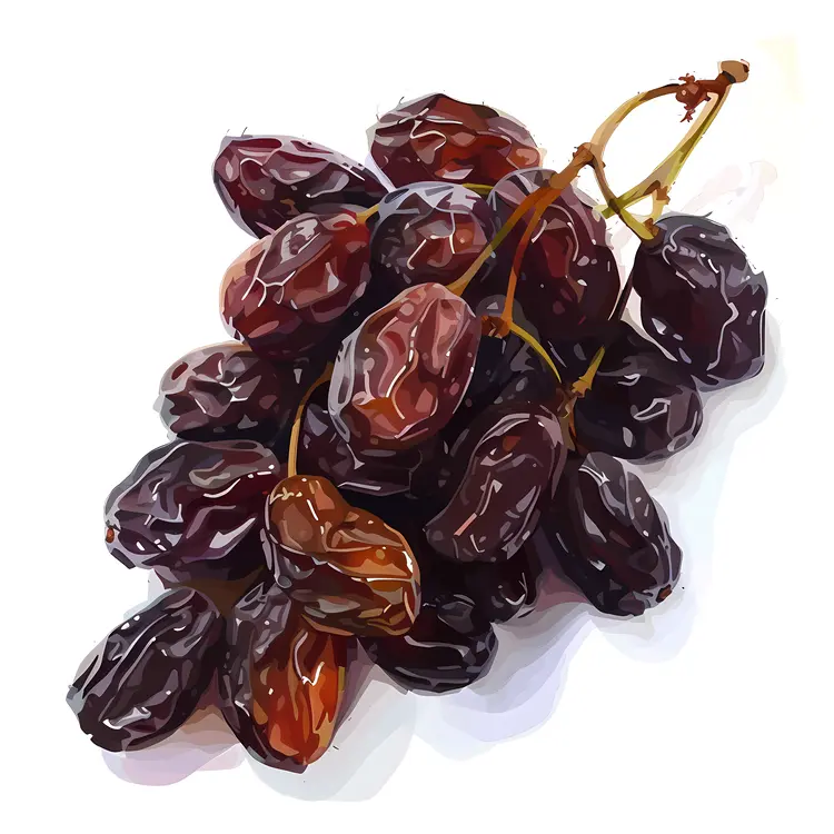 Bunch of Dried Brown Dates